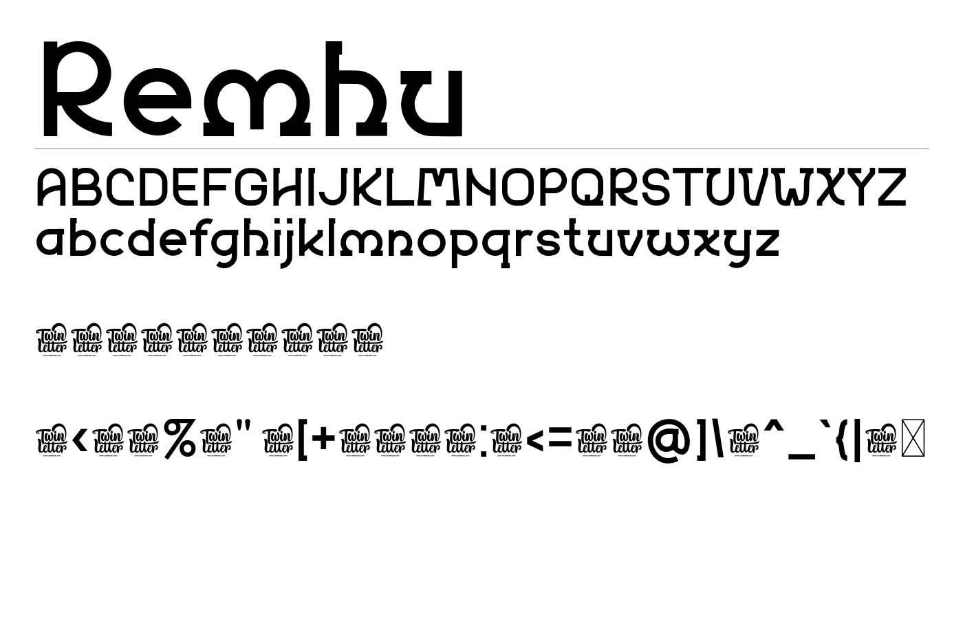 Remhu Font preview