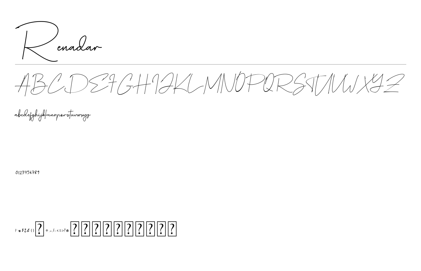 Renadar Font preview
