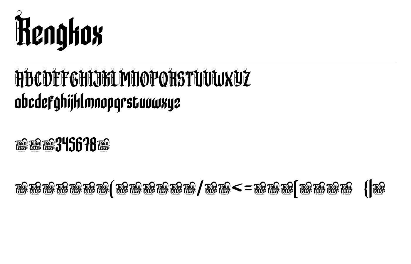 Rengkox Font preview