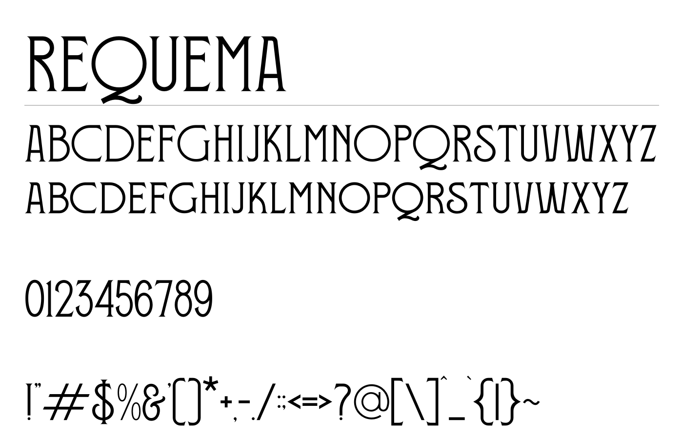 Requema Font preview