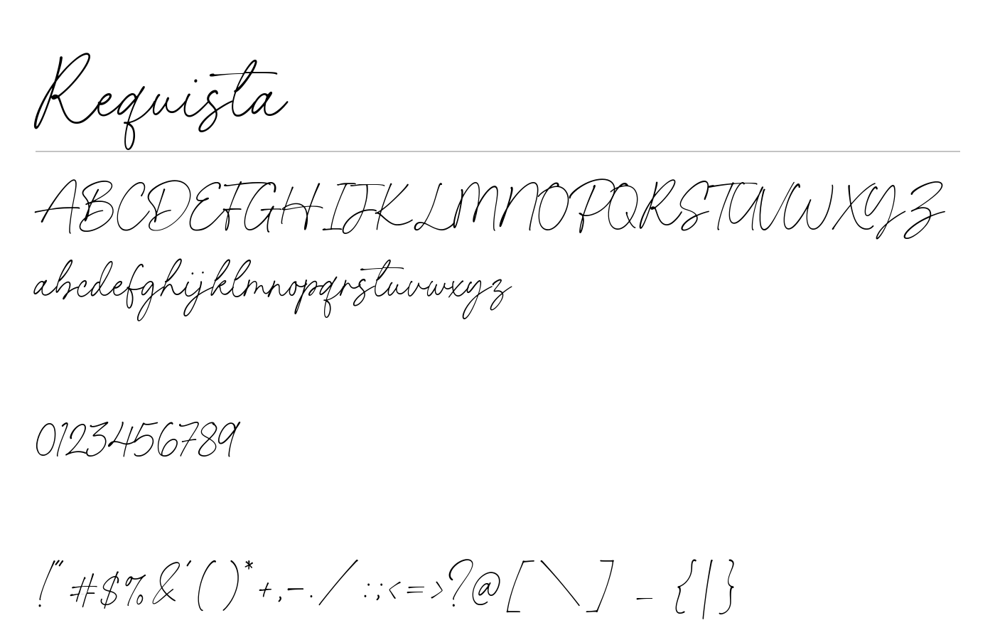 Requista Font preview