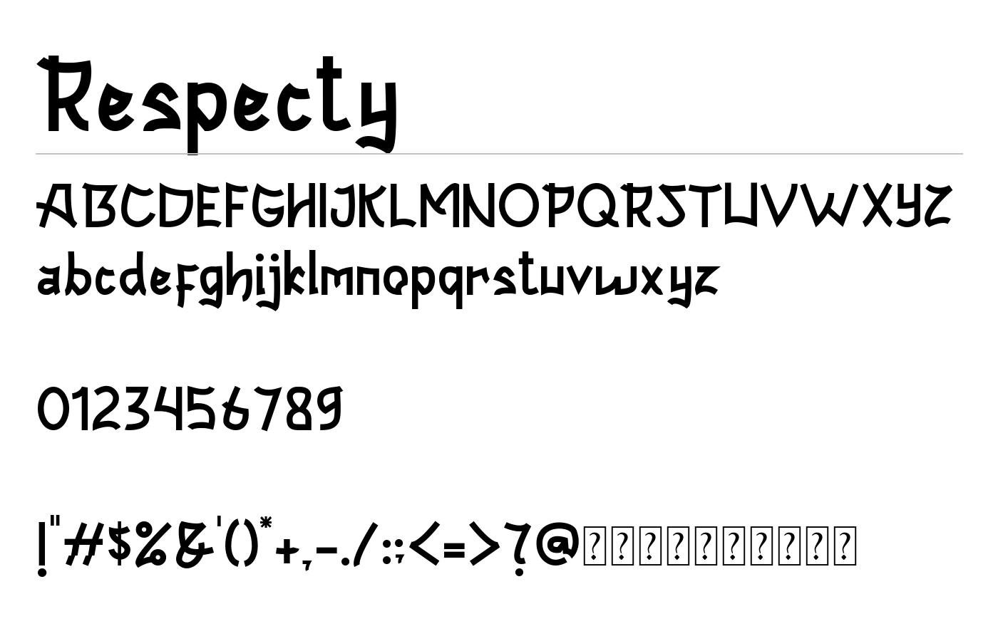 Respecty Display Font Demo preview