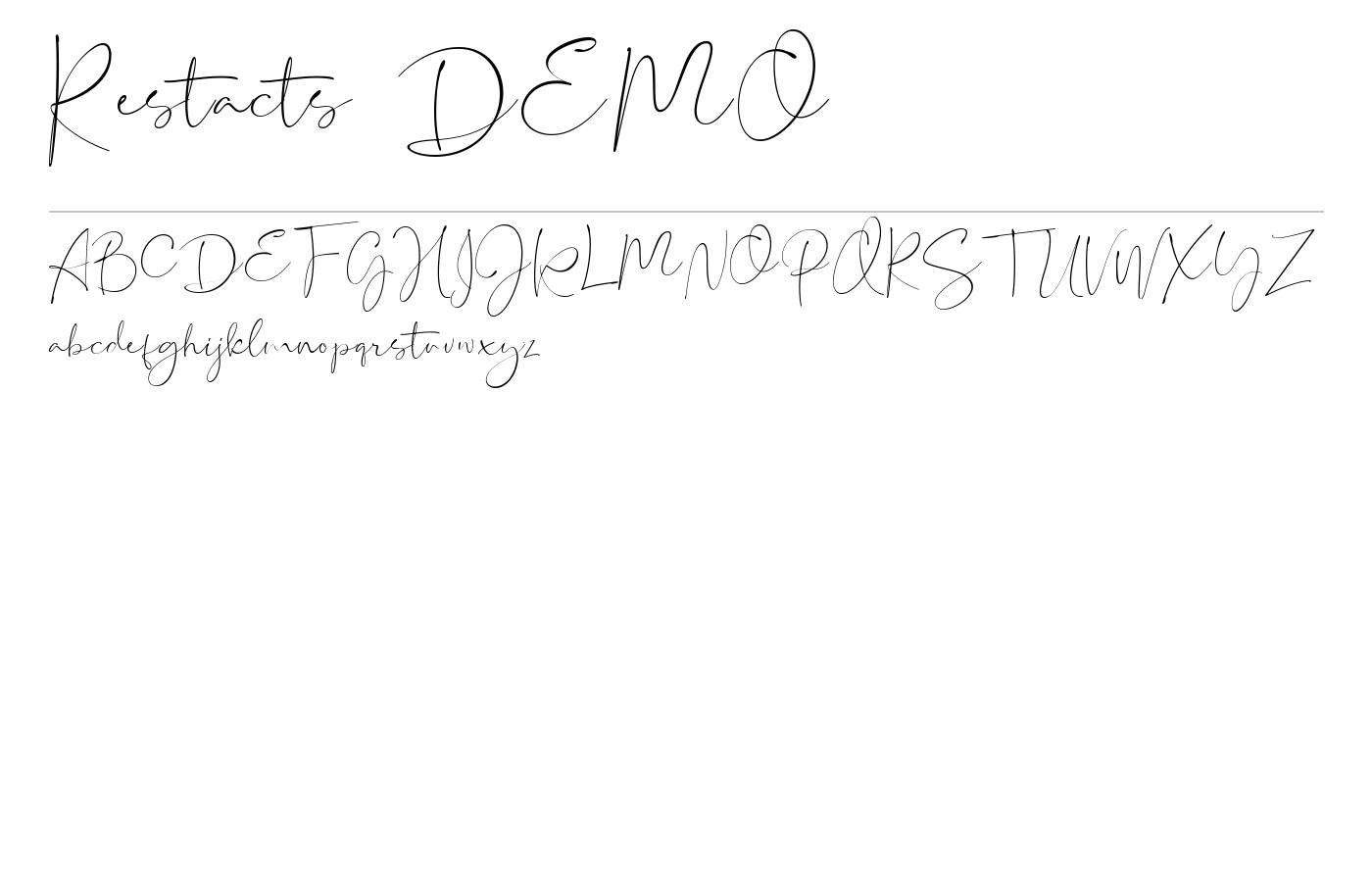 Restacts Script Font preview