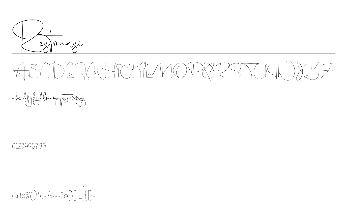 Restonasi Font preview