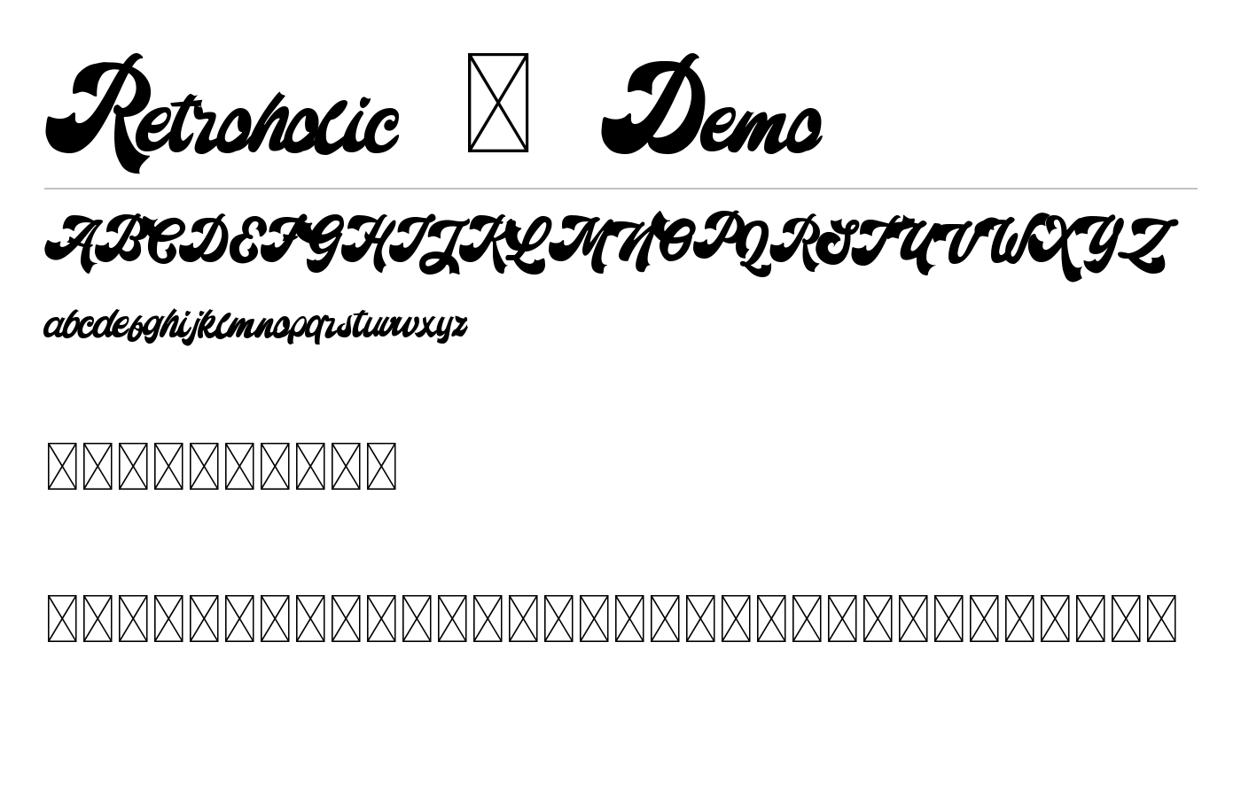 Retroholic Font preview