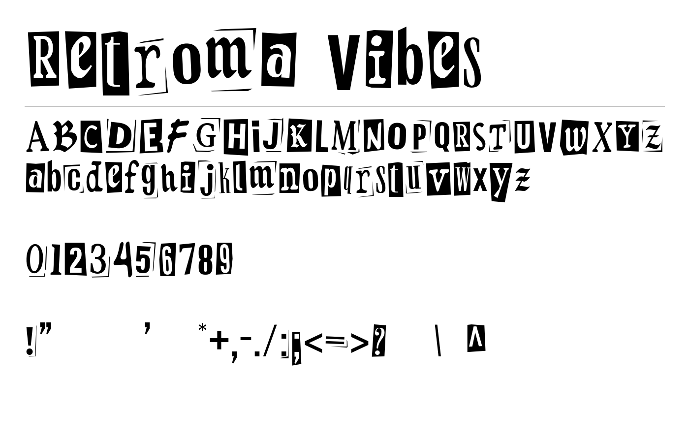Retroma Vibes Font preview