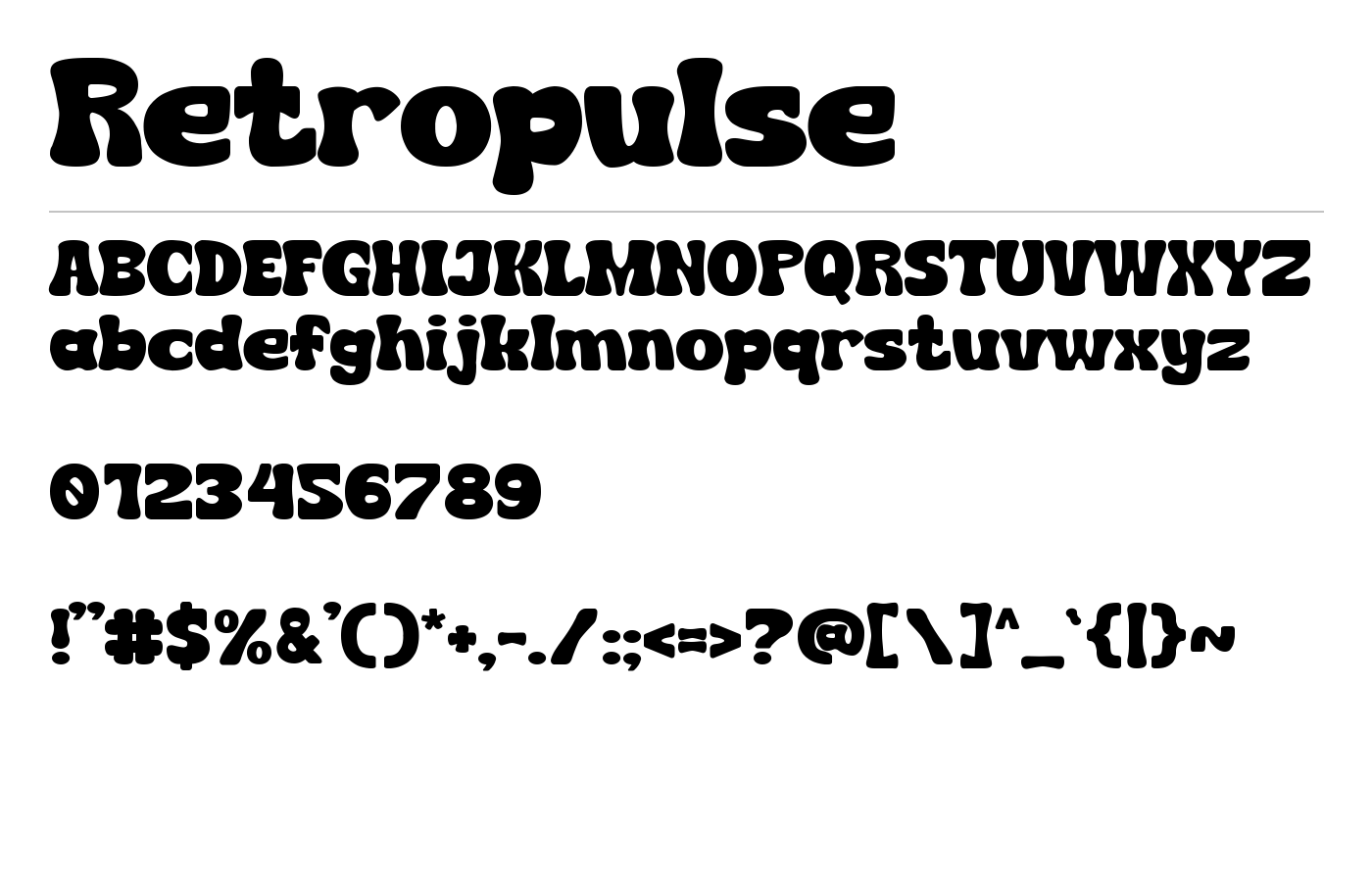 Retropulse Font preview