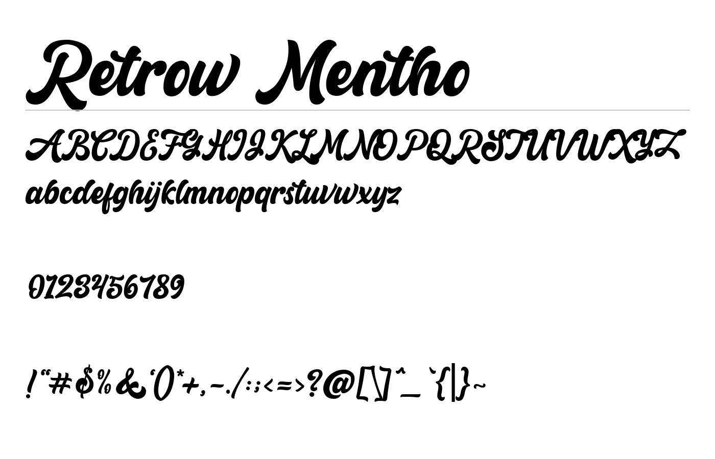 Retrow Mentho preview