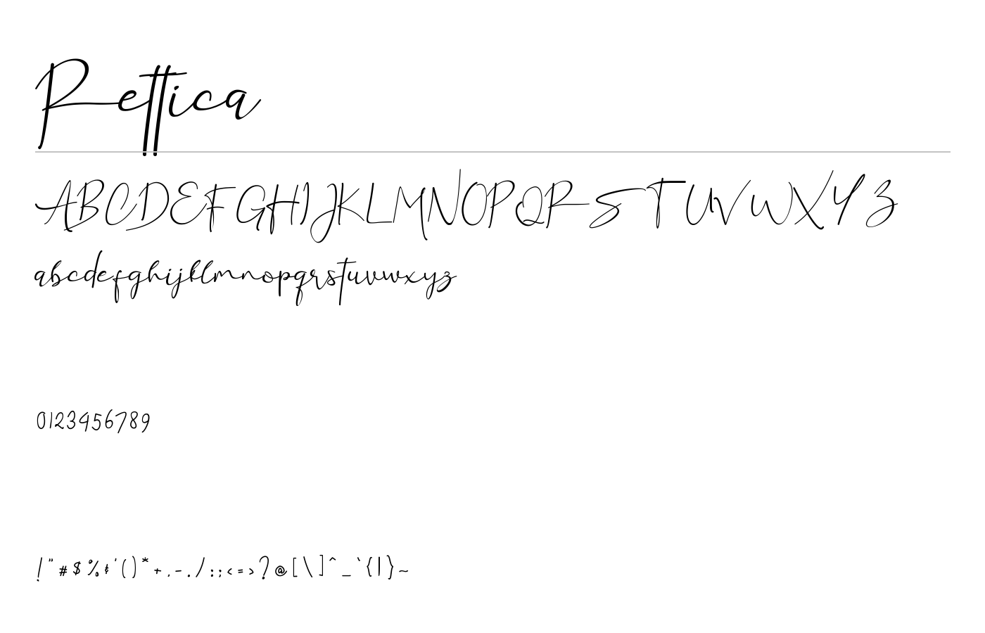 Rettica Font preview