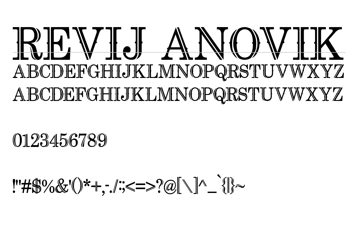 Revij Anovik Font preview