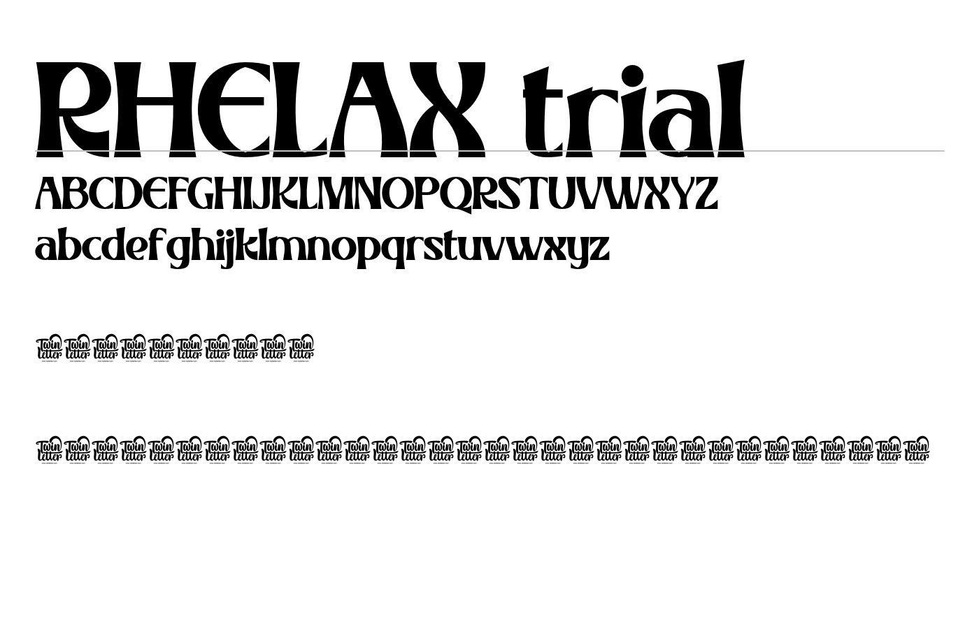 Rhelax Font preview