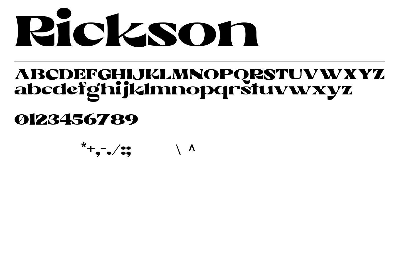 Rickson Font preview
