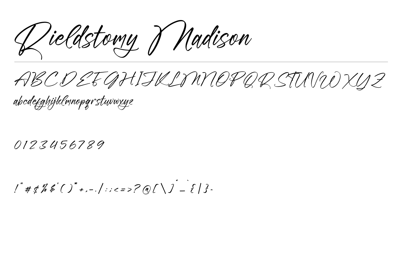 Rieldstomy Madison Font preview