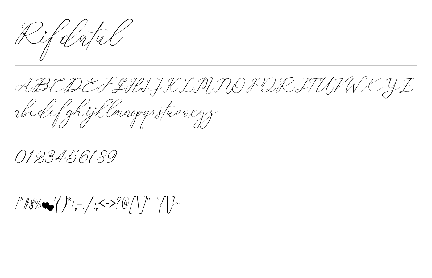 Rifdatul Anam Font preview