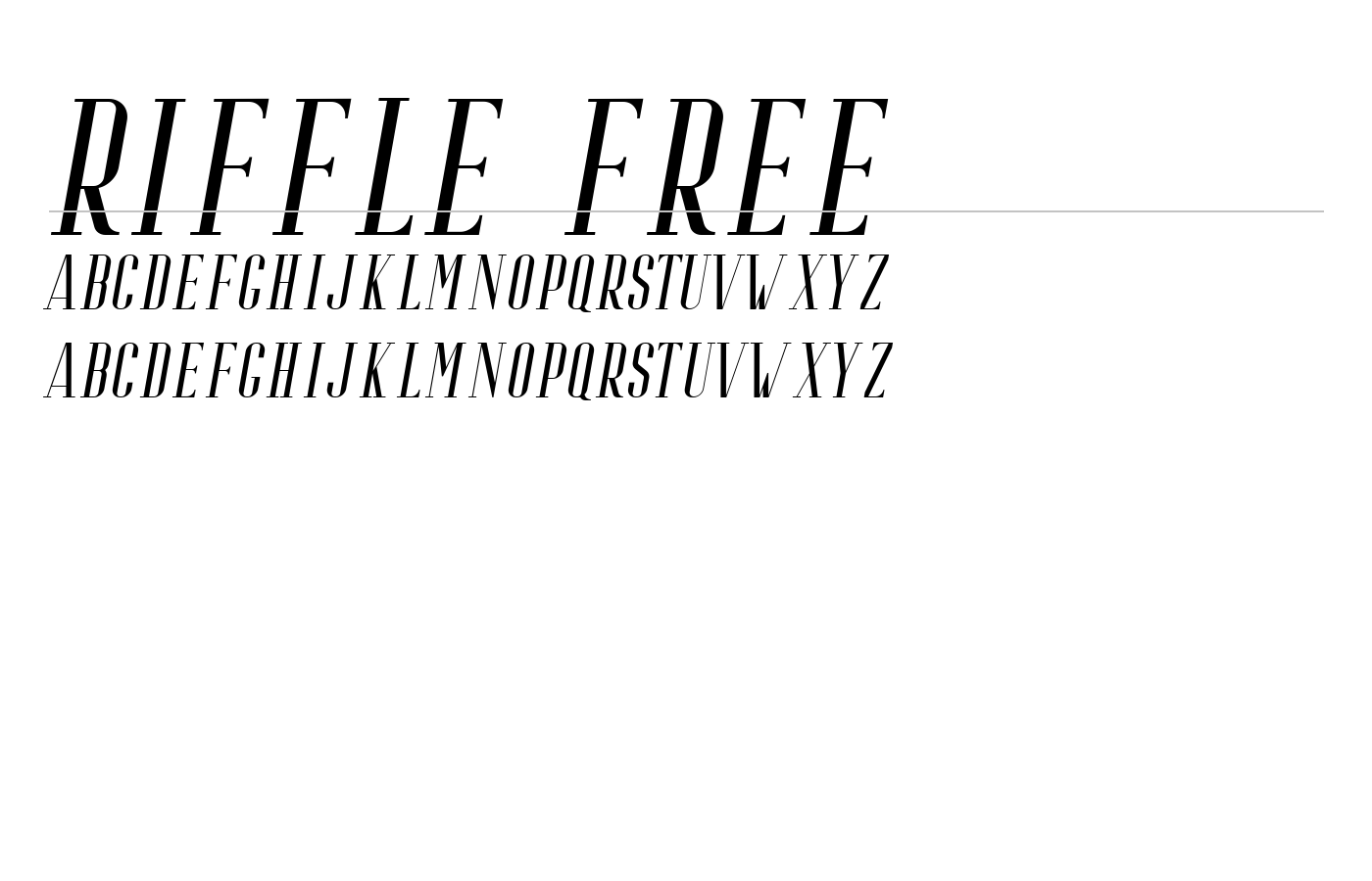 Riffle Font preview