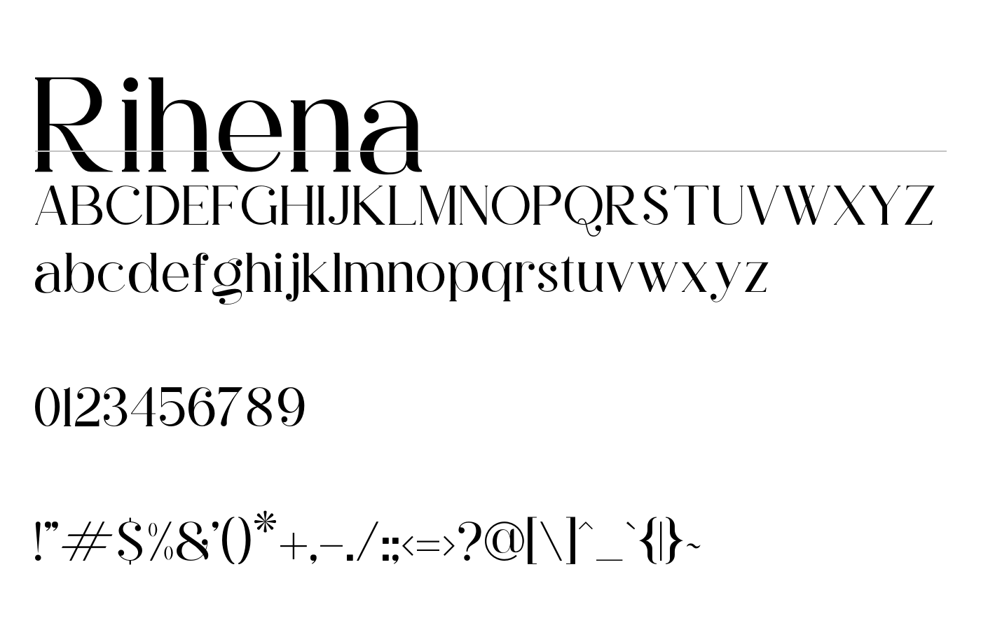 Rihena Font preview