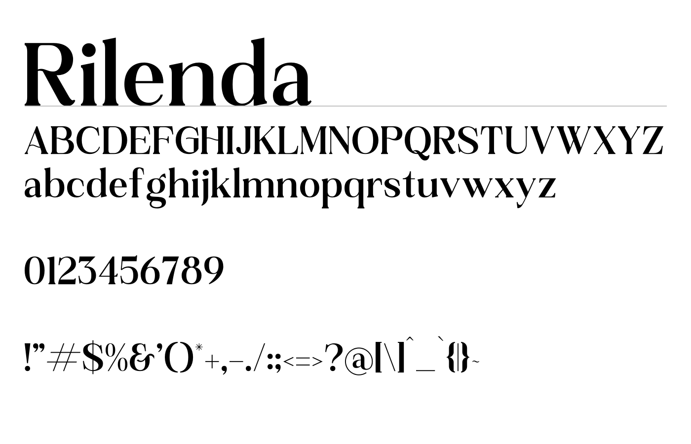 Rilenda Font preview