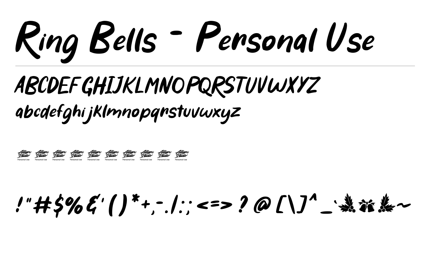 Ring Bells Font preview
