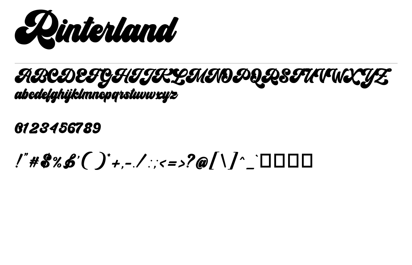 Rinterland Font preview