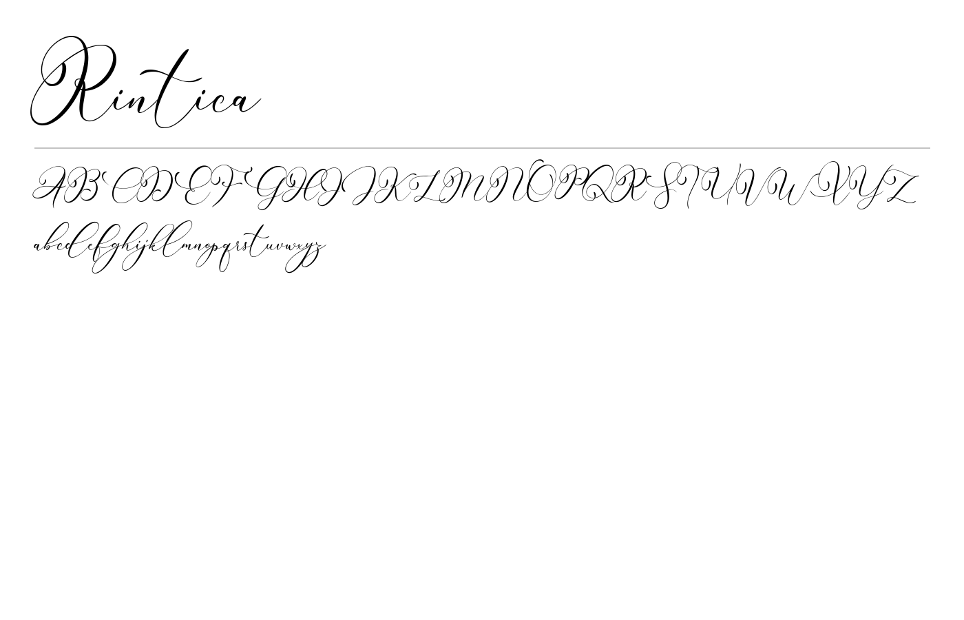 Rintica Font preview