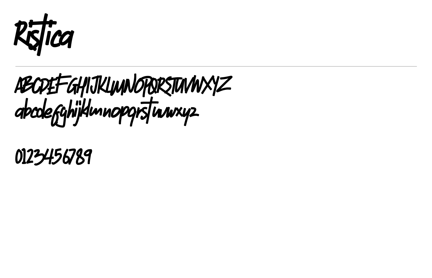 Ristica Font preview