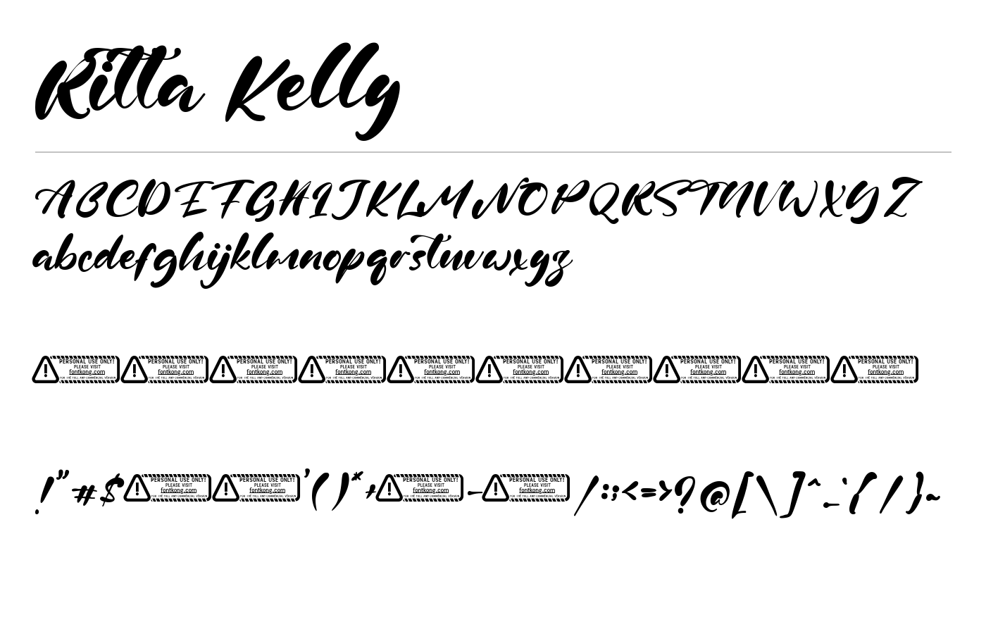 Ritta Kelly Font preview