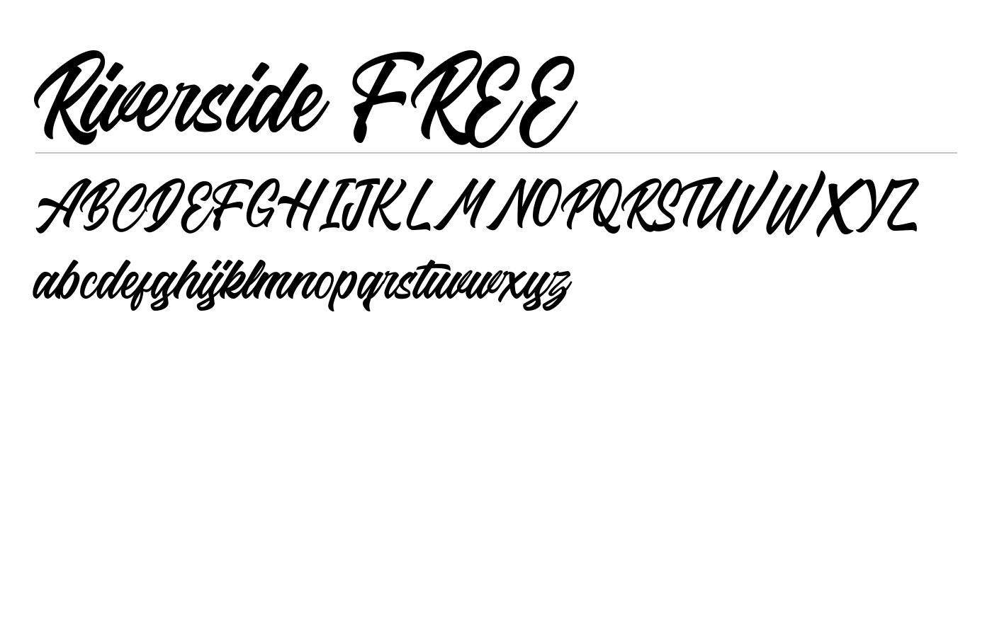 Riverside Font preview
