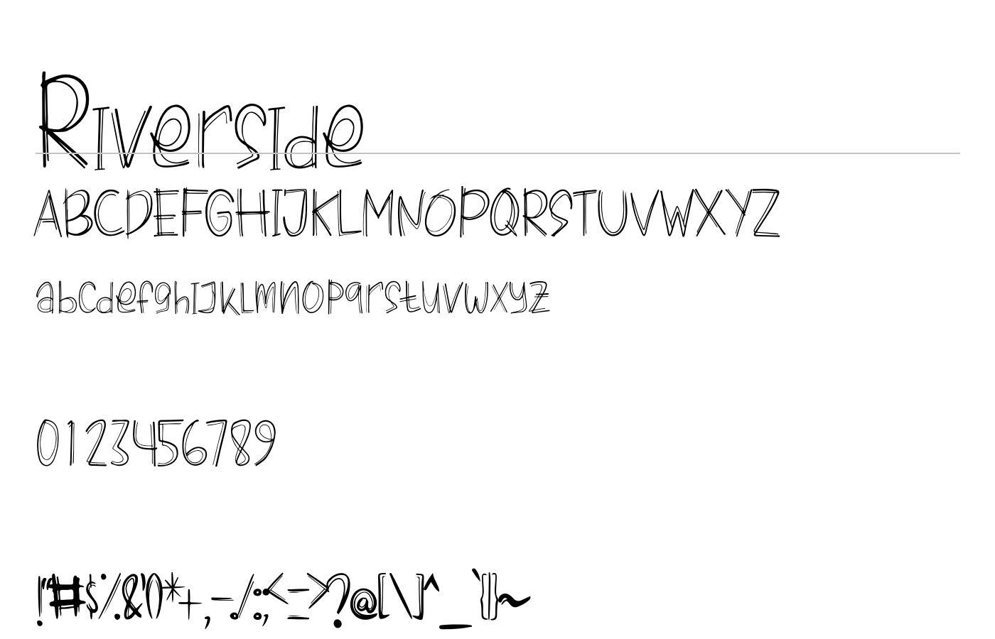 Riverside Font preview