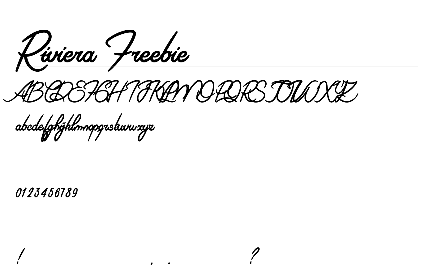Riviera Font preview