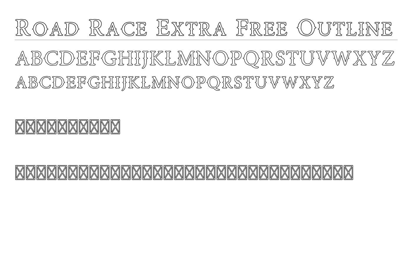 Road Race Extra Font preview