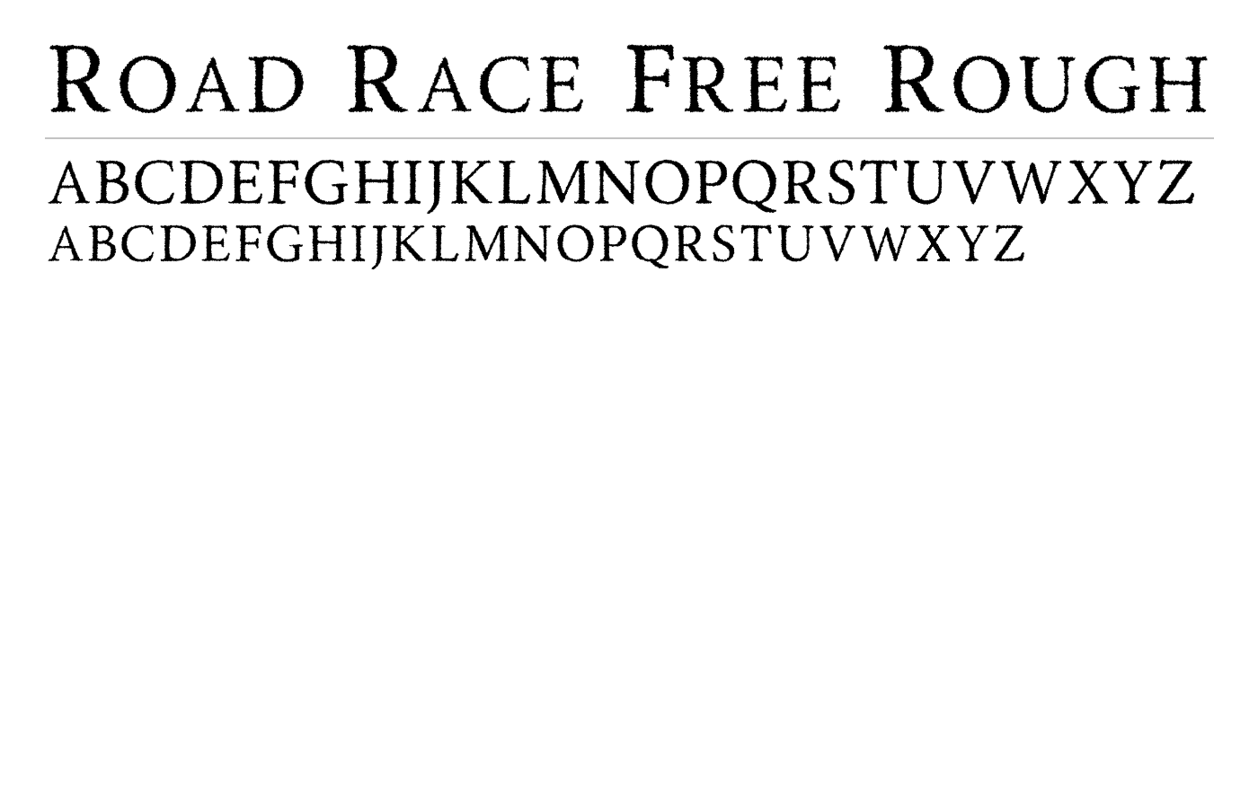 Road Race Font preview