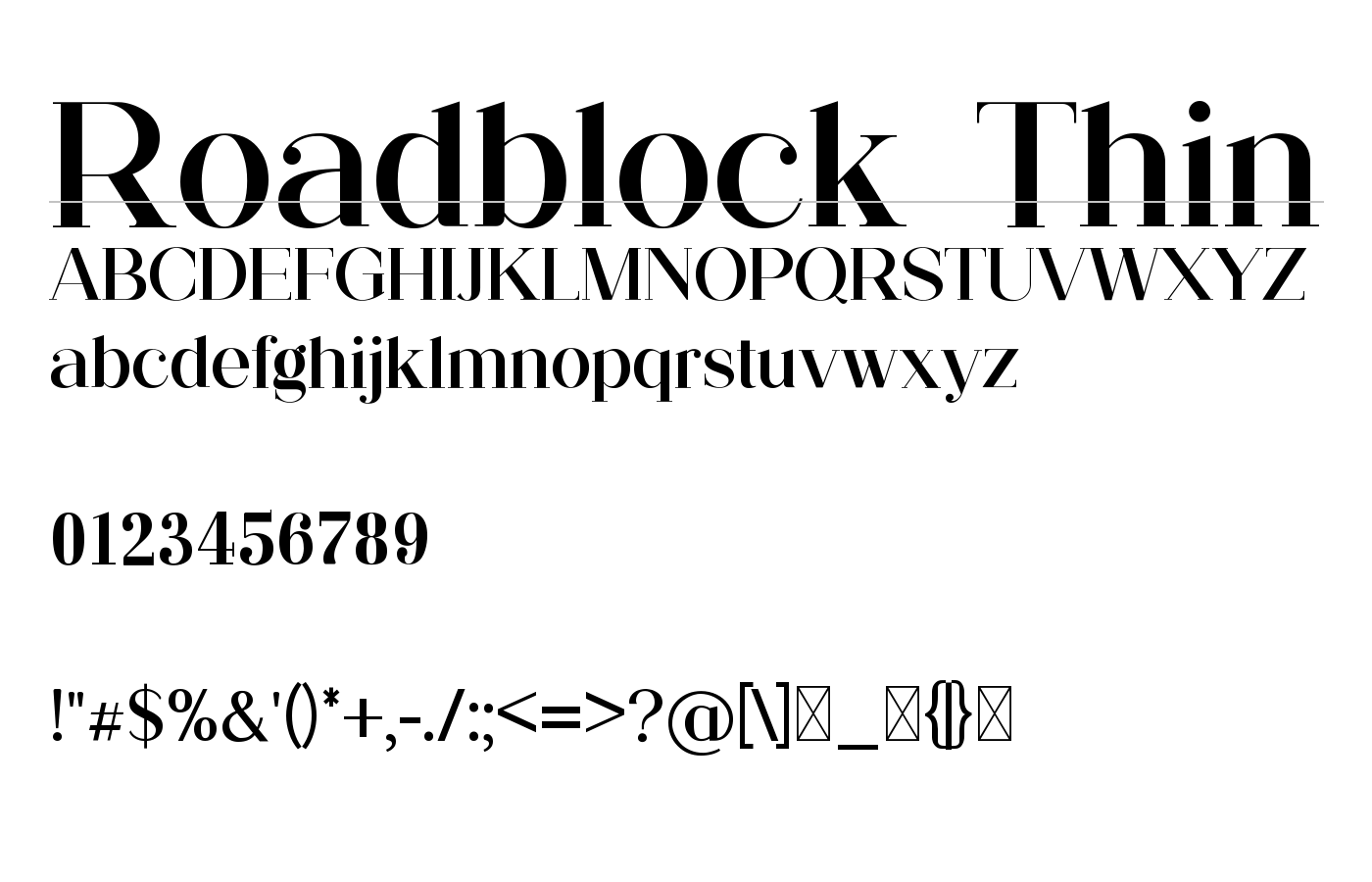 Roadblock Font preview
