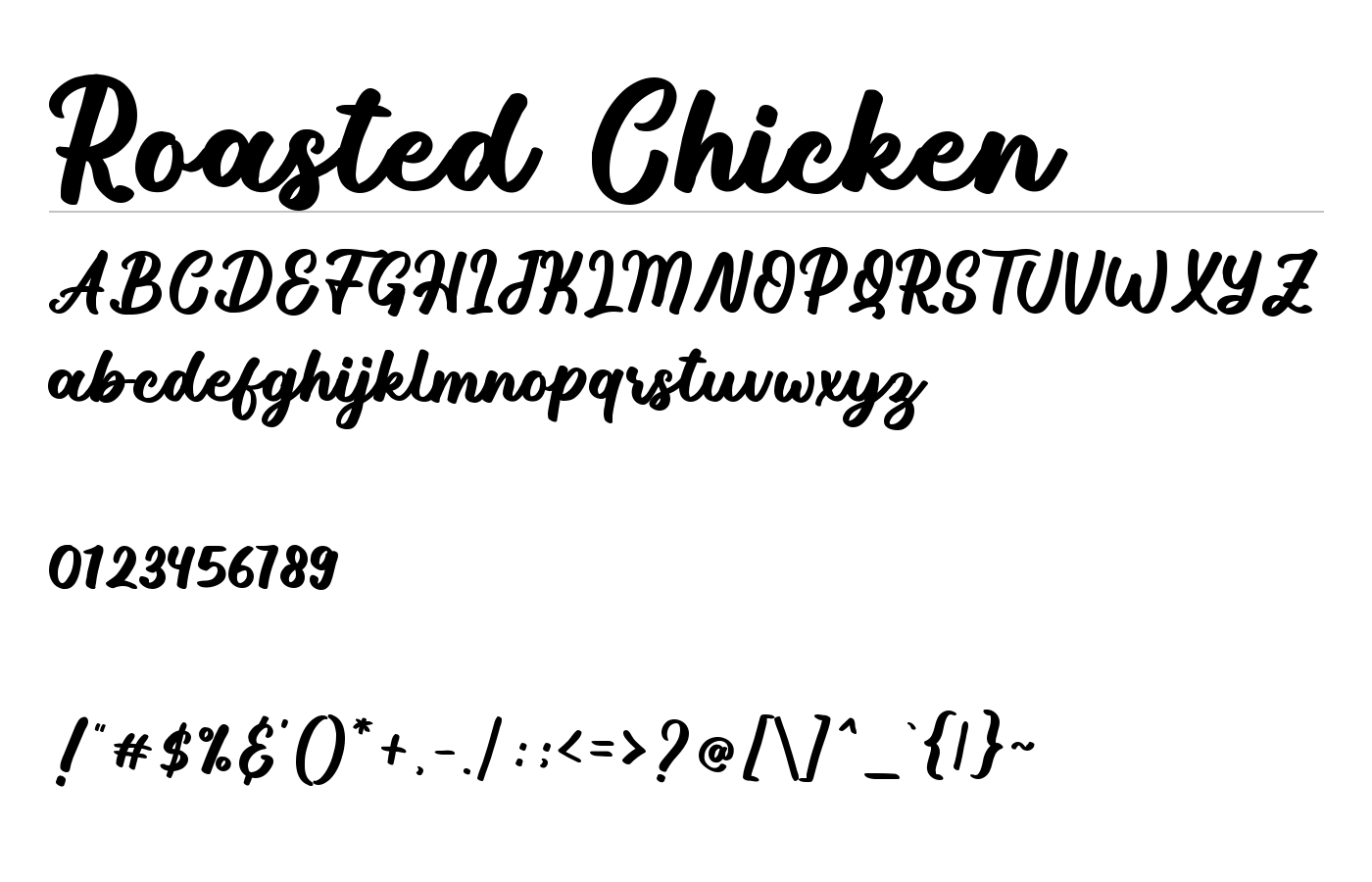 Roasted Chicken Font preview