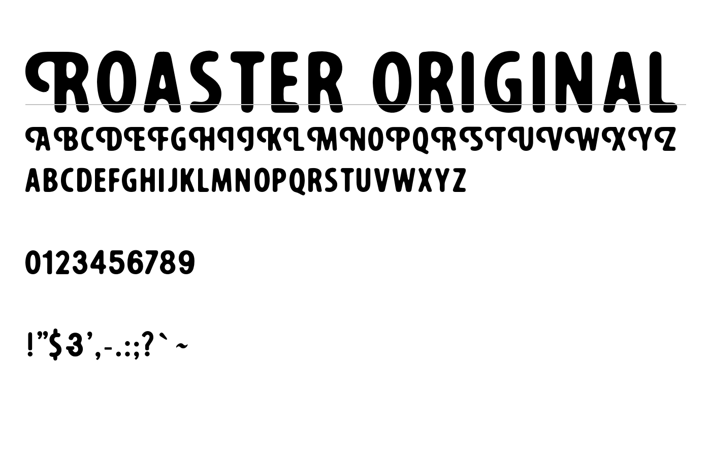 Roaster Font preview