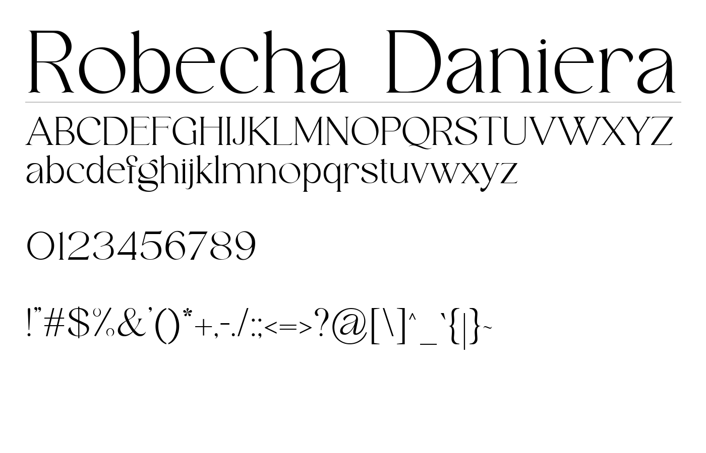 Robecha Daniera Font preview