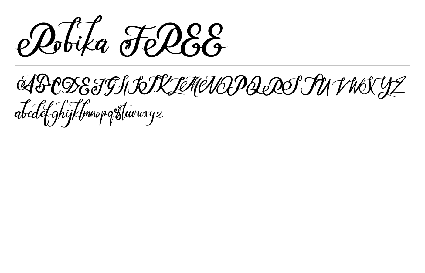 Robika Font preview