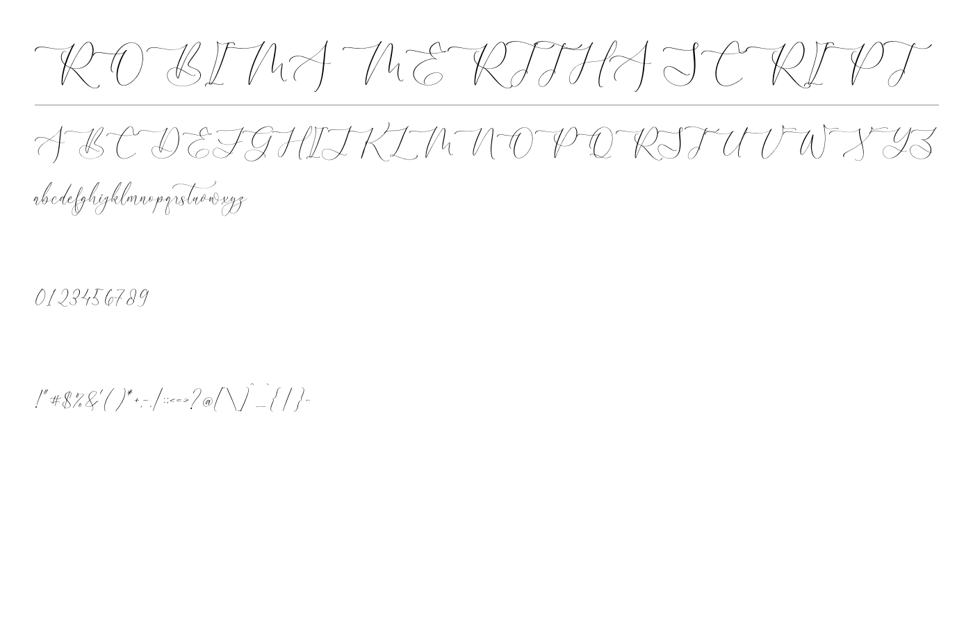 Robima Merttha Font preview