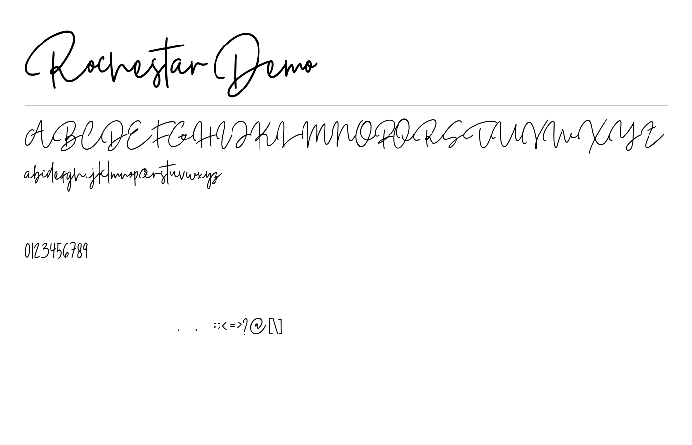 Rochestar Font preview