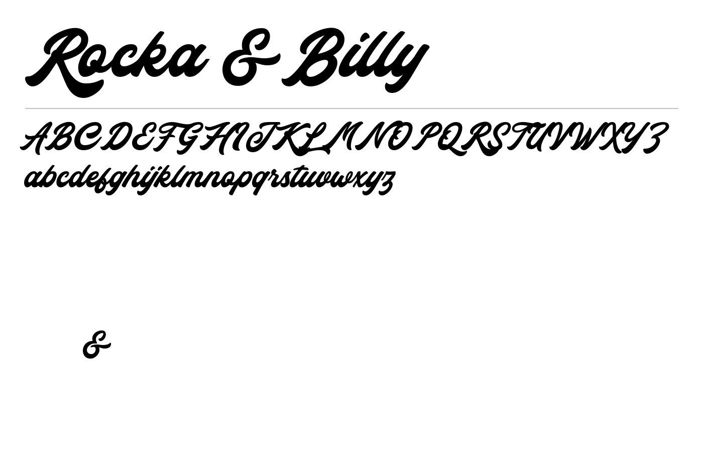 Rocka and Billy Font Demo preview