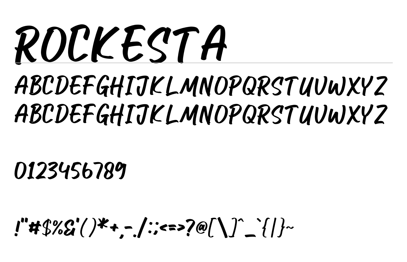 Rockesta Font preview