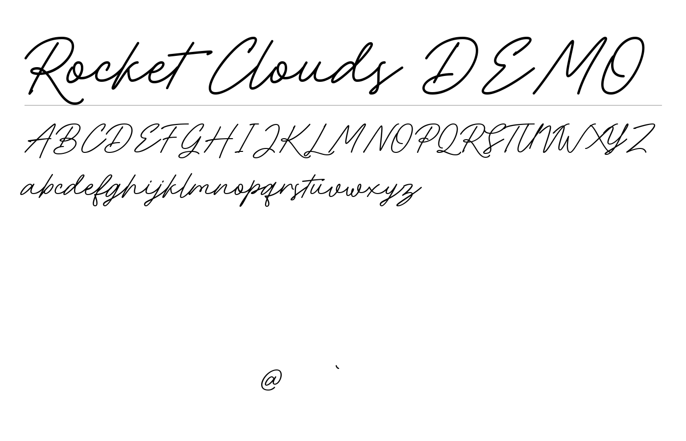 Rocket Clouds Font Demo preview
