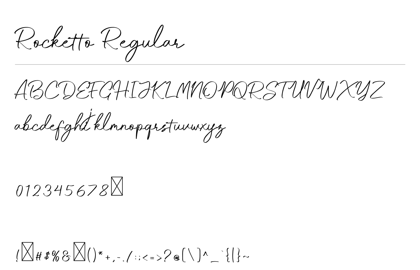 Rocketto Stylish Handwritten preview
