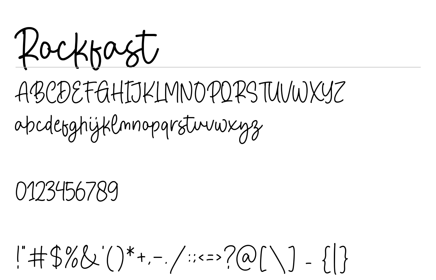 Rockfast Font preview