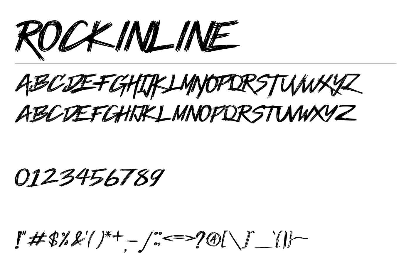 Rockinline Font preview