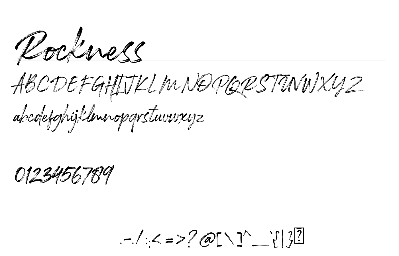 Rockness Handbrush Font preview