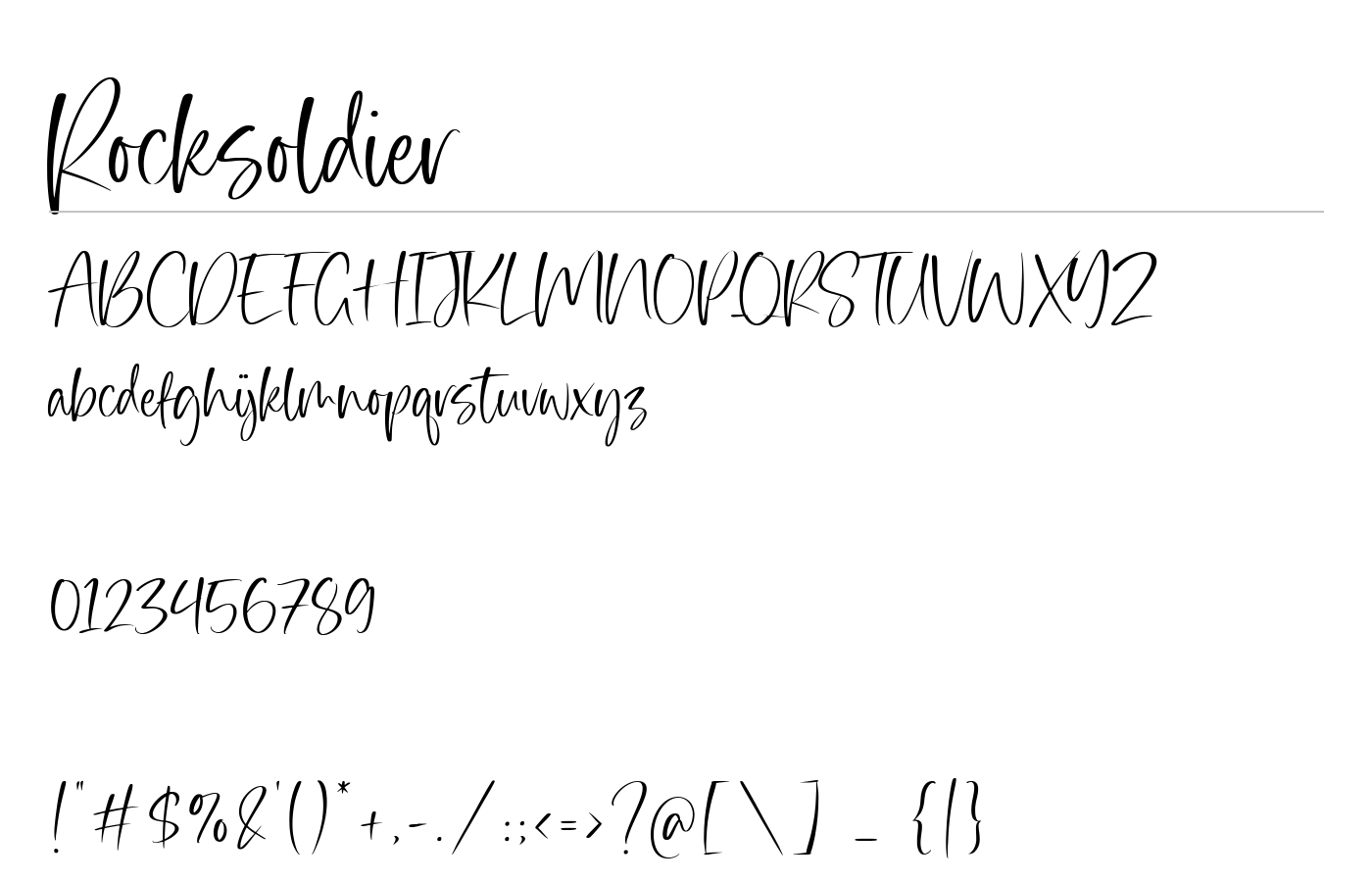 Rocksoldier Font preview