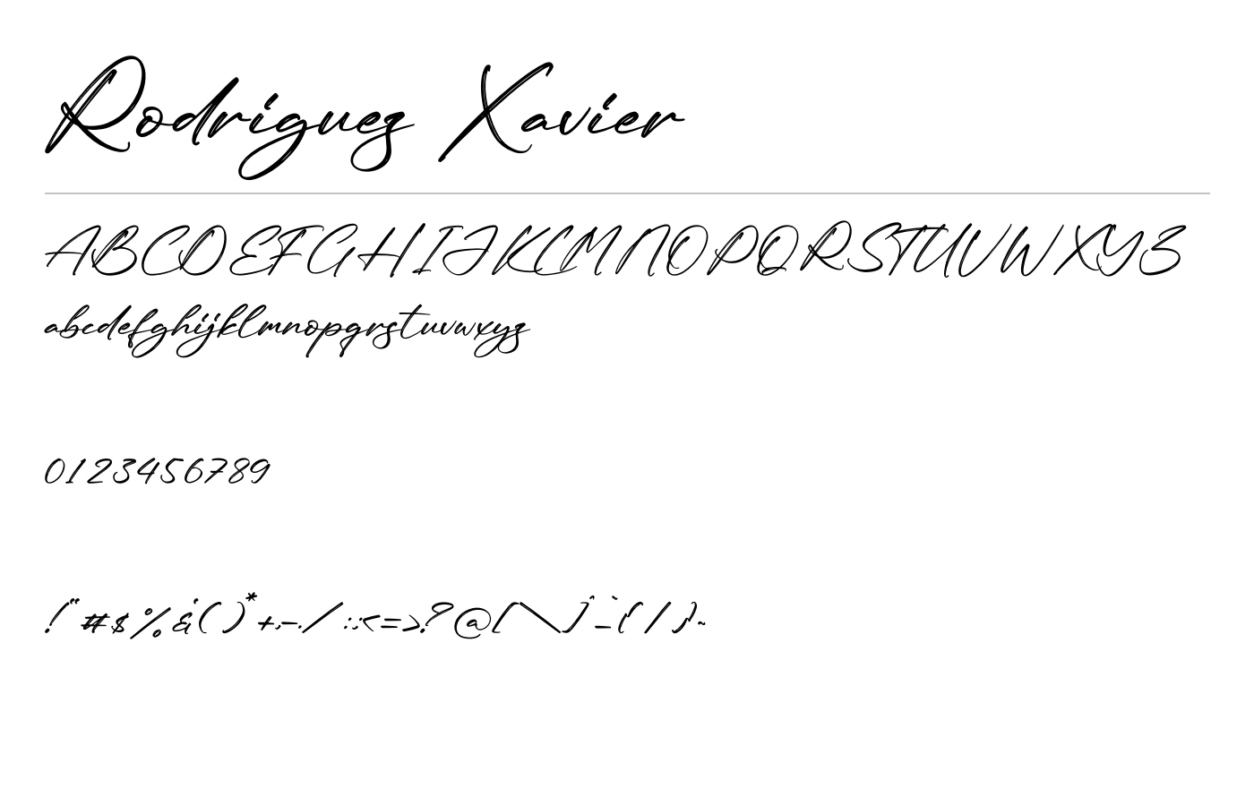 Rodriguez Xavier Font preview