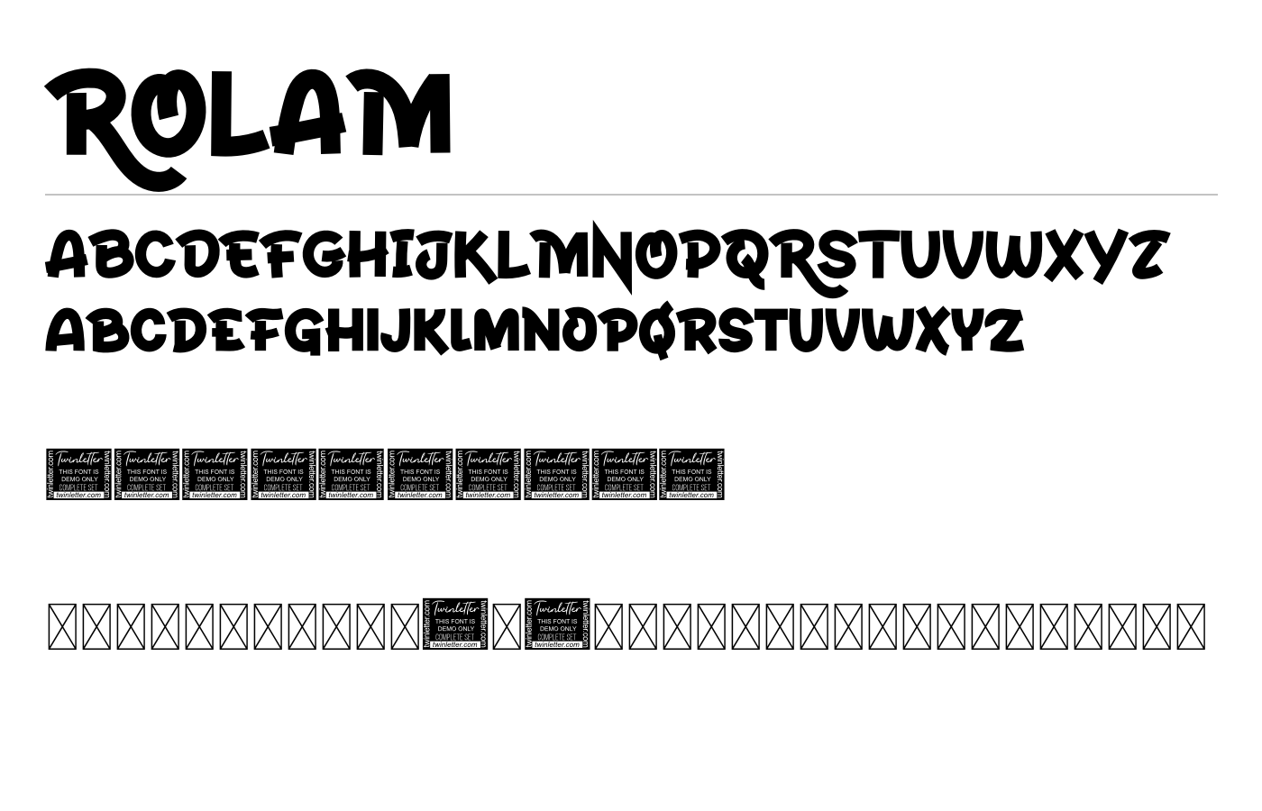 Rolam Font preview
