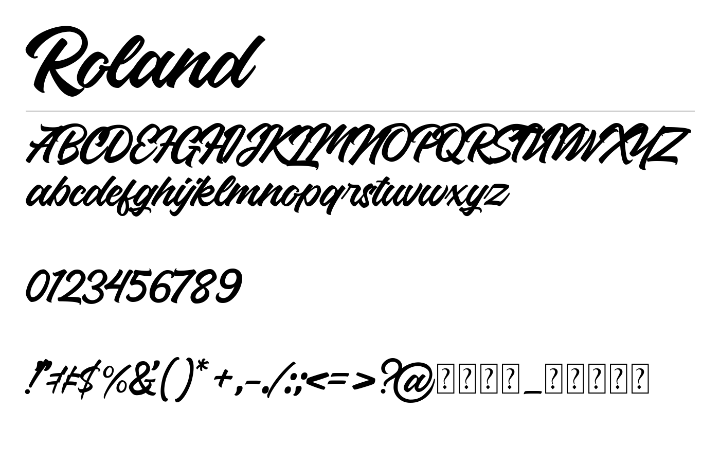 Roland Handlettering Script preview
