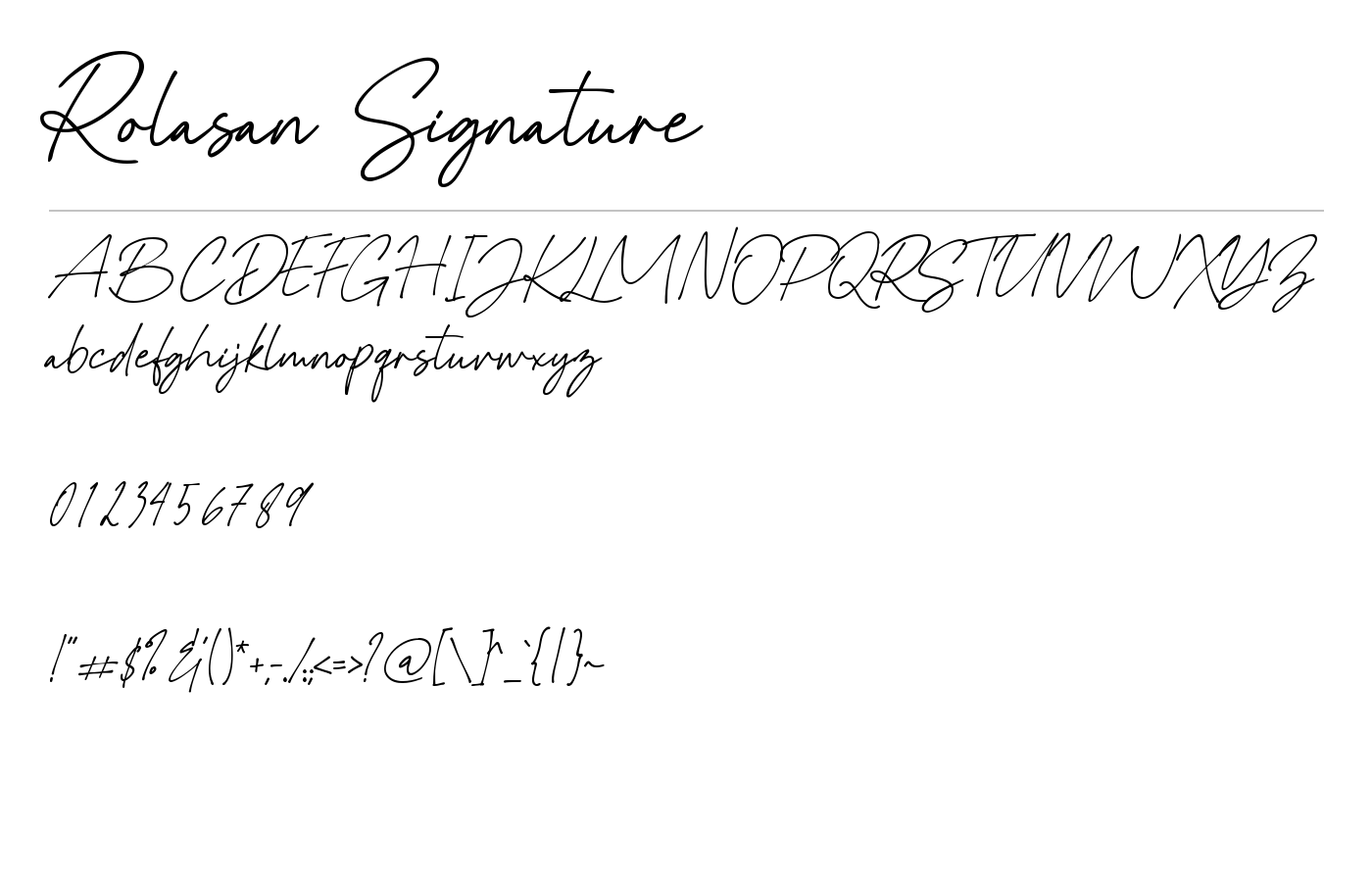 Rolasan Signature Font preview